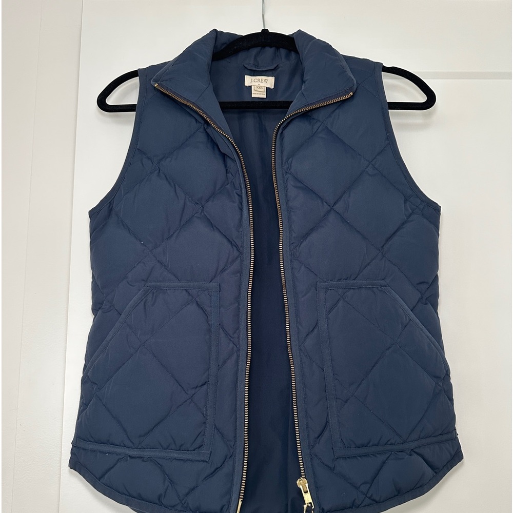 Navy blue Jcrew quilted vest